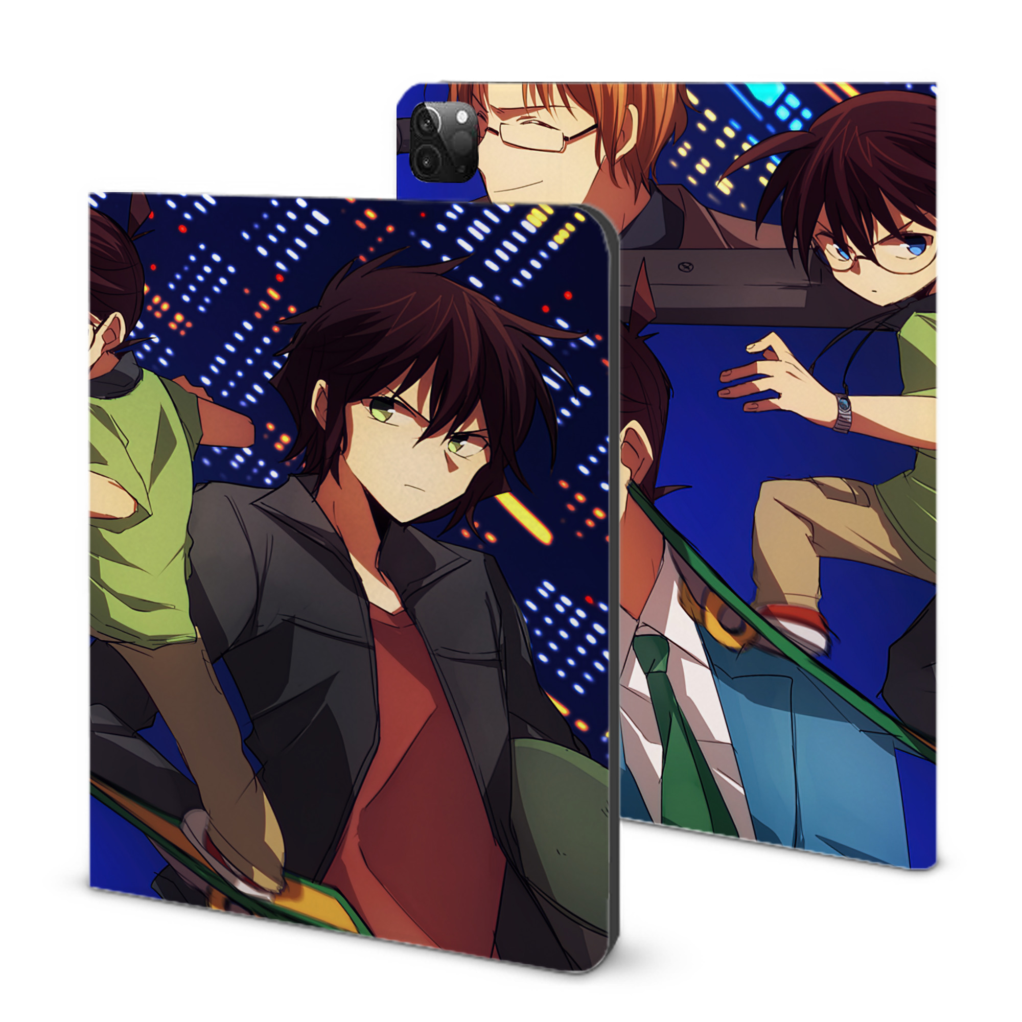 （画像用） 名探偵コナン Detective Conan IPadケース ペンホルダー付き ブックスタイルデザイン